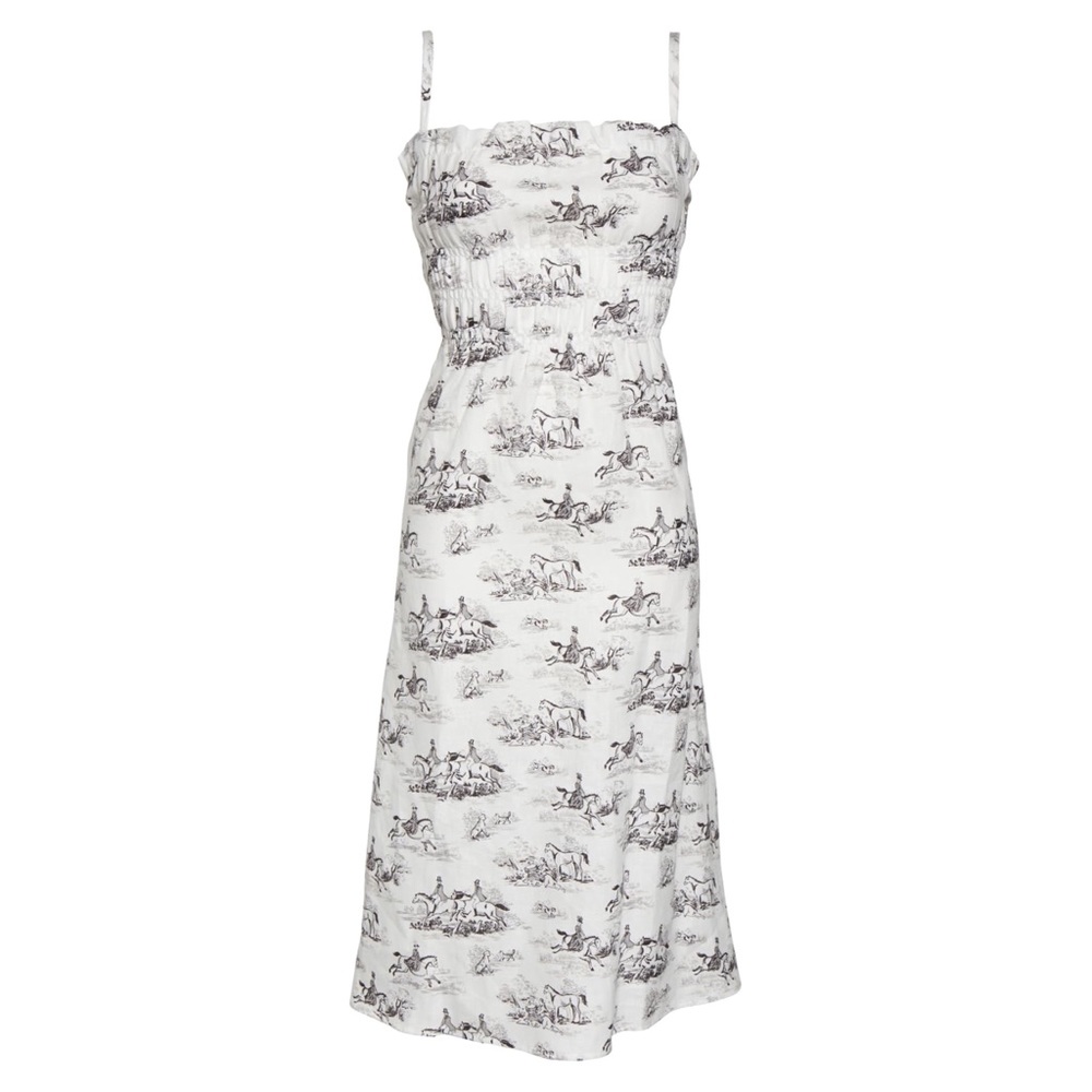Reformation Faust A-Line Linen Britannia Dress